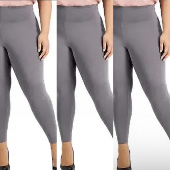 New INC International Concepts Womans 1X Set of 3 Compression Leggings Grey NWT - Picture 1 of 13